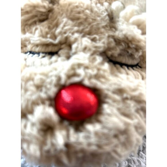 Dearfoams Girls Slippers Christmas Reindeer Tan/Red Size 2-3 - Picture 7 of 9